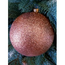 Новогодний шар "Блестки" Ø130мм розово-золотой